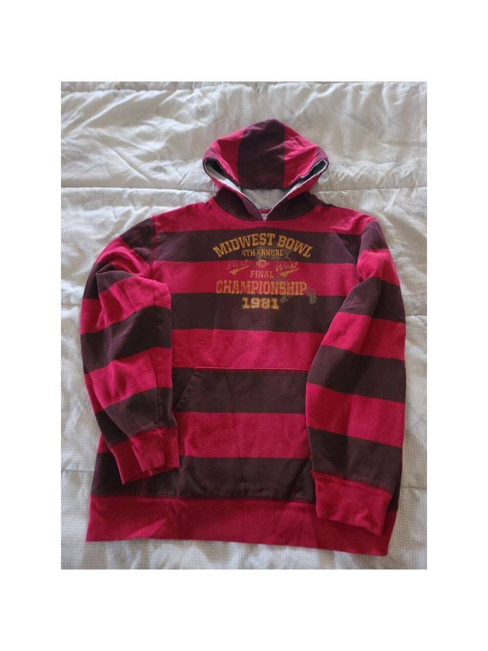 Ruff Hewn Red Brown Boy's Hoodie L 14-16 - Picture 2 of 6